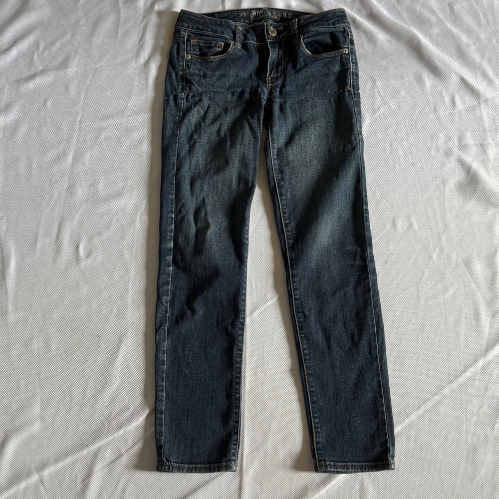 American Eagle Skinny Jeans – Size 0 Dark Wash Mid-Rise Stretch